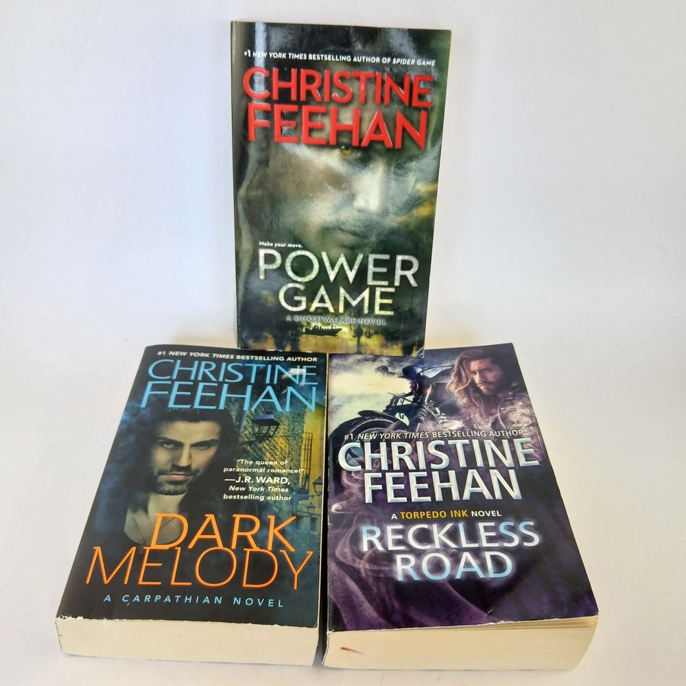 Christine Feehan Paranormal Romance Fiction 3 Paperback Novel Lot
